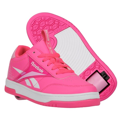 pink reebok heelys