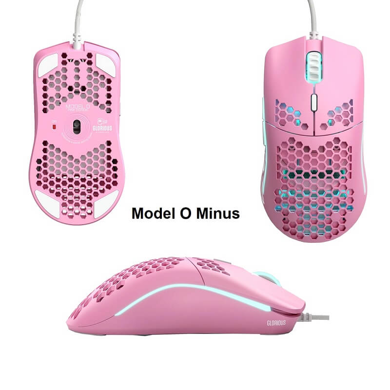 Glorious Model O Minus Gaming Mouse Pink