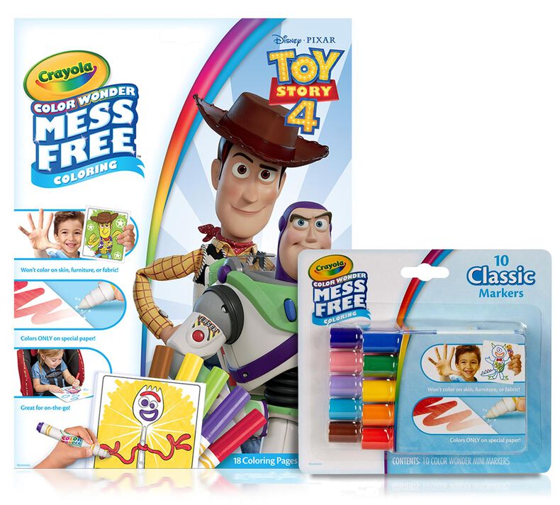 Crayola Color Wonder Markers & Mini Coloring Pad, Disney-Pixar Toy