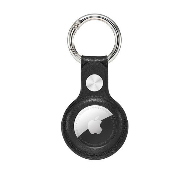 Airtag Medal With Ring Key Chain Design Classic - Black