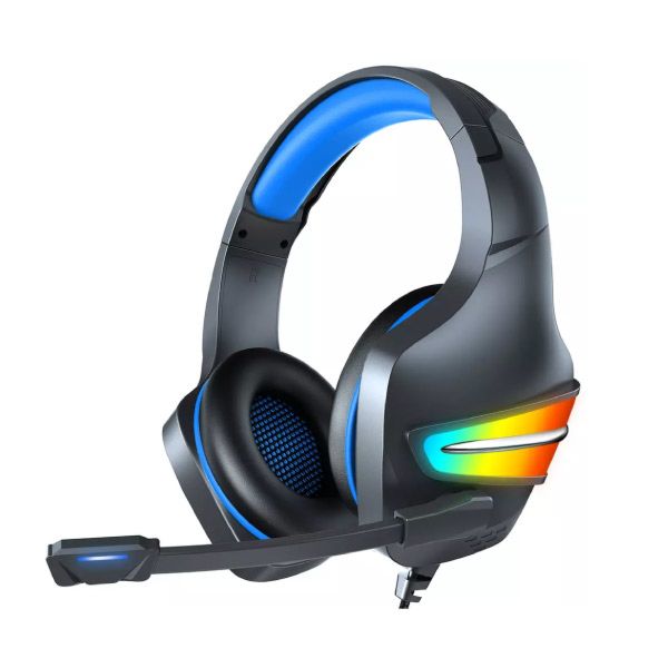 ERXUNG Gaming Headset RGB LED Light Stereo Bass Wired Headset With Mic Black