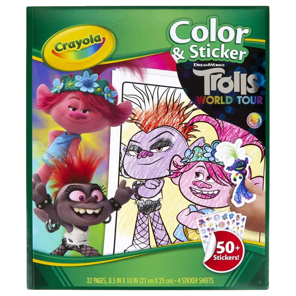 Dreamworks Trolls Crayola Color & Sticker 