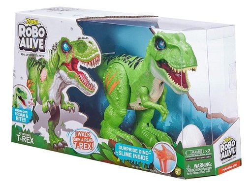 ROBO ALIVE ATTACKING T REX WITH EGG